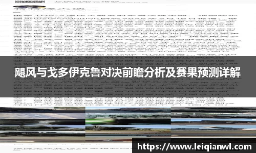 飓风与戈多伊克鲁对决前瞻分析及赛果预测详解